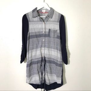 Postmark anthropologie striped drop waist dress